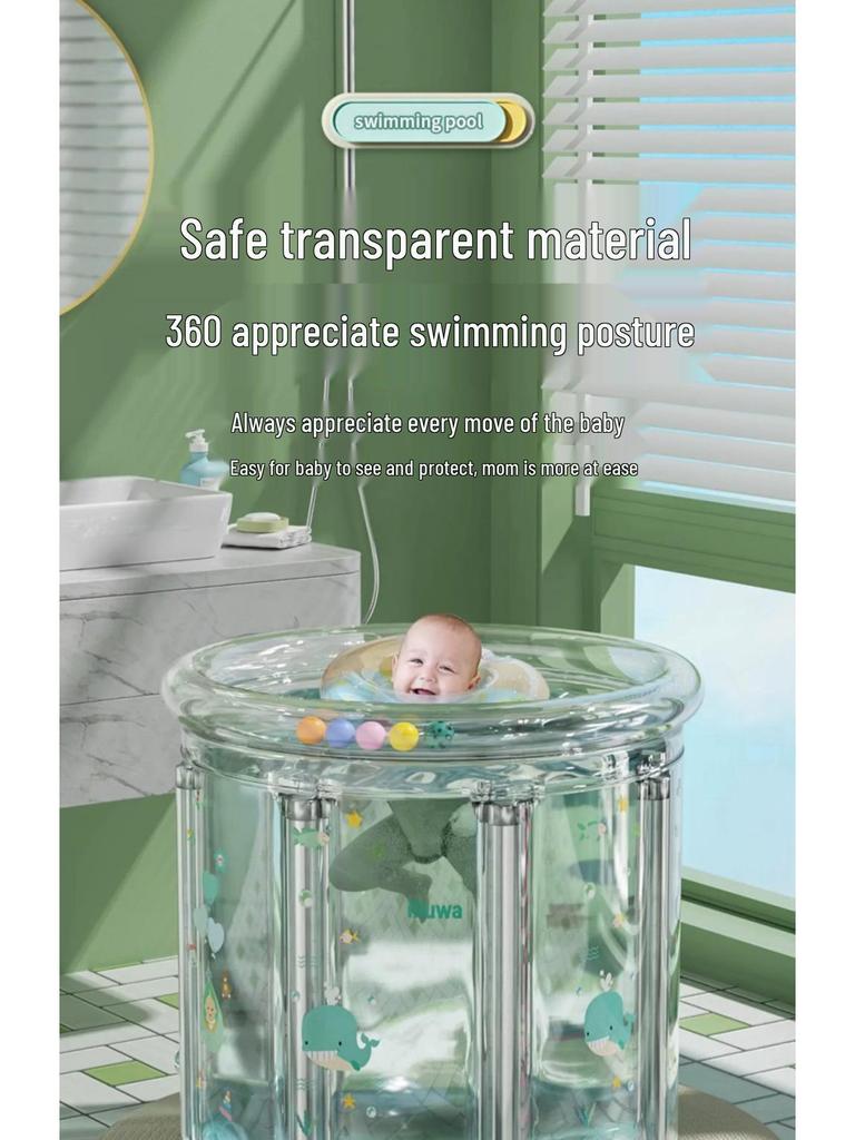 Foldable Transparent Bathtub: Kids & Adults Swimming Bucket
