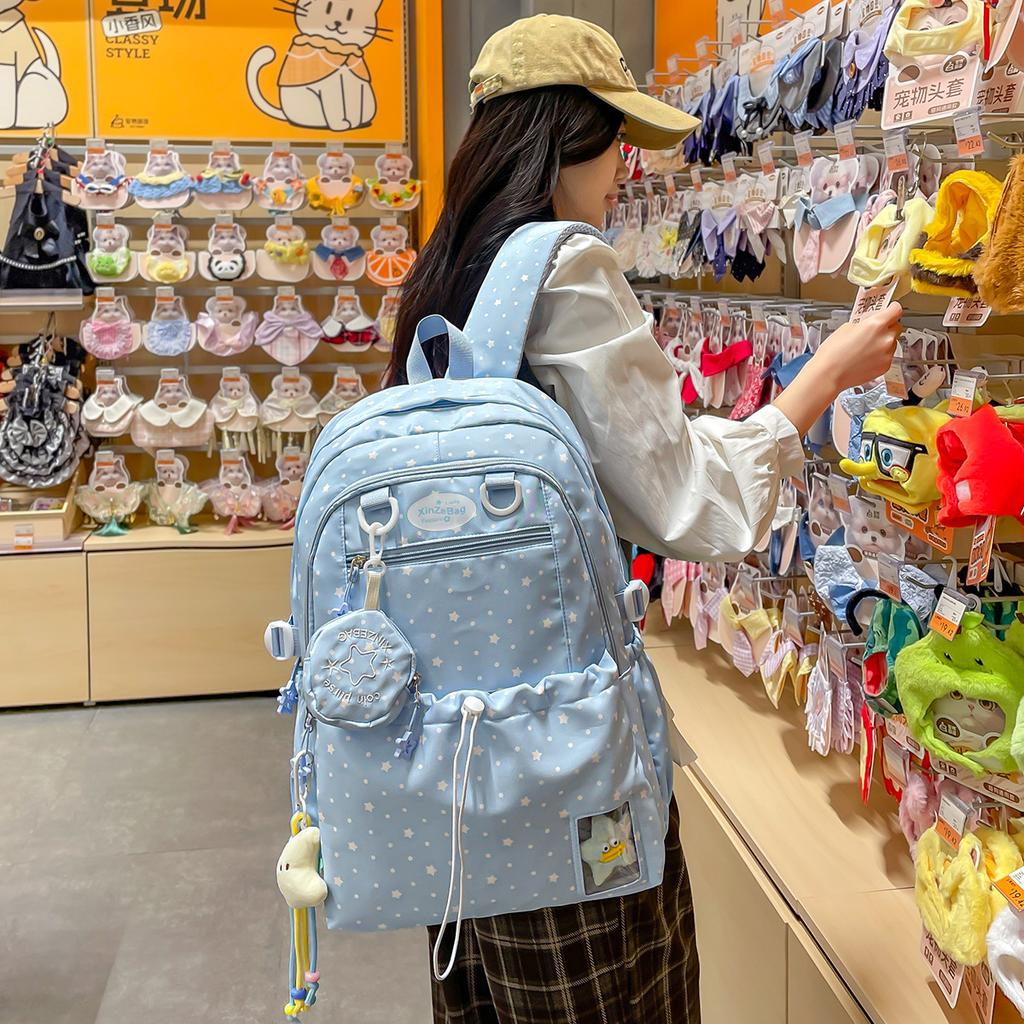 Schoolbag Cute Little Fresh Girl Schoolbag Primary and Secondary School Students Large Capacity Lightweight Backpack Going Out Small Backpack