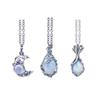 Antique Teardrop Artificial Moonstone Pendant Gems Cabochon Leaf Rattan Vintage Boho WaterDrop Necklace for Women Lady Girls