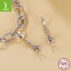 Open And Close Eiffel Tower Pendant S925 Silver Beaded Diy Bracelet Versatile Bracelet Beads