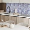 Self-adhesive Graphic Decoration for Office or Study 100x50 cm Mosaic Pattern with Flowers