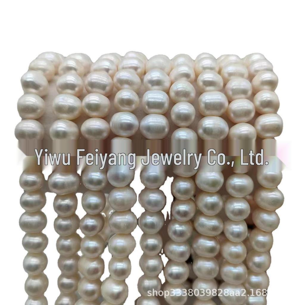 10-11mm Natural Freshwater Pearl Beads: Lateral Strong Light, Round, Semi-finished for DIY Necklaces and Bracelets