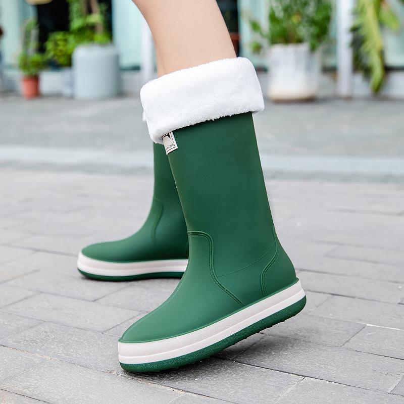 New Korean Version of Fashion Personality Internet Celebrity Contrasting Rain Shoes Men and Women Summer Outdoor Waterproof Parent-child Rain Boots