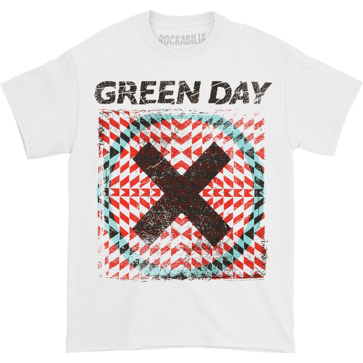 Men s Green Day Xllusion T-shirt X-Large White XXL