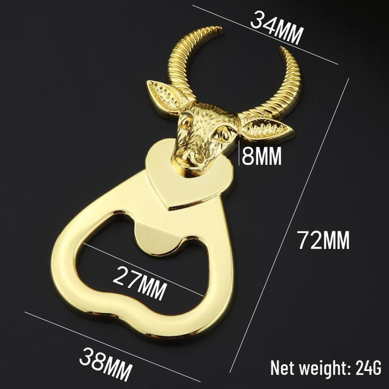 Multifunctional Metal Keychain: Glasses and Beer Bottle Opener Pendant Gift.