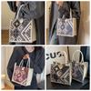 Grote Capaciteit Linnen Handtas Borduurwerk Print Doek Lunchtas Etnische Stijl Canvas Tas Reizen