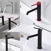 Black Bathroom Hot And Cold Mixed Water Basin Faucet 304 Stainless Steel Drawing Gold Deck Mounted Mixer Sink Tap Crane