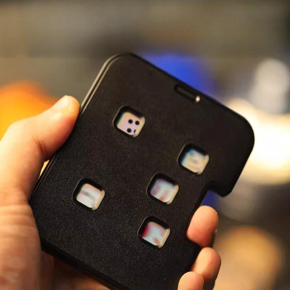 5-Hole Dice Card Fidget Toy Edc Slider Single-Side Press Plastic Anti-Stress Toy Adhd Focus Toy Unique Adult Gift