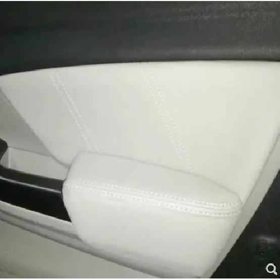 Microfiber Leather Car Door Armrest Panel Protective Cover For Honda Civic  2012 2013 2014 2015 9th Gen with Mount Fittings