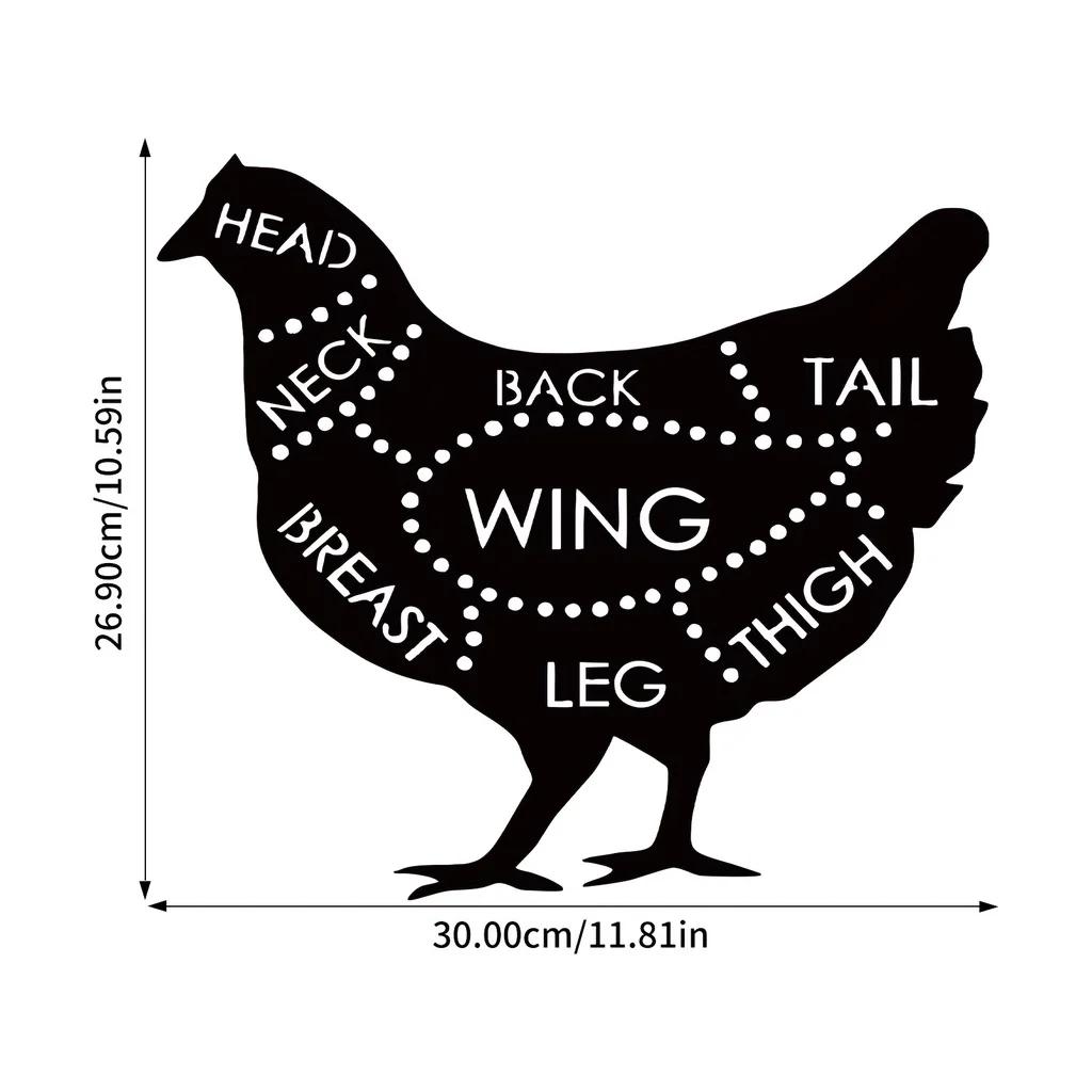 

1 шт. Очаровательная металлическая табличка в виде курицы - идеально подходит для мясной лавки, добавит изюминку в комнату и домашний декор светло-серый
