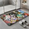 T-Tamako Market Floor Mat Soft Flannel Non-Slip Rug Washable Floor Mat for Living Room Bedroom