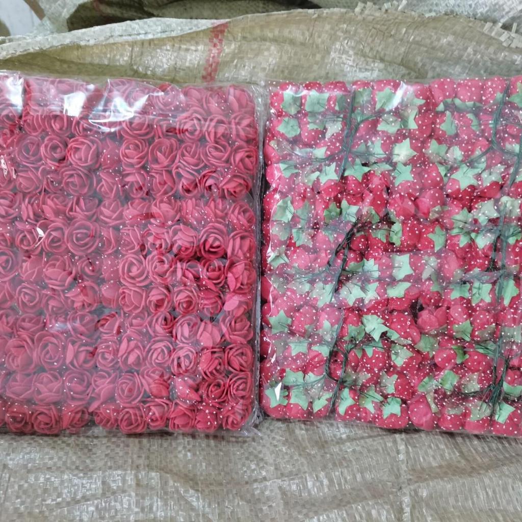 2.5 Rose Lace Gauze Foam Flower: DIY Garland, Bracelet, Headdress, Wedding & Gift Decor