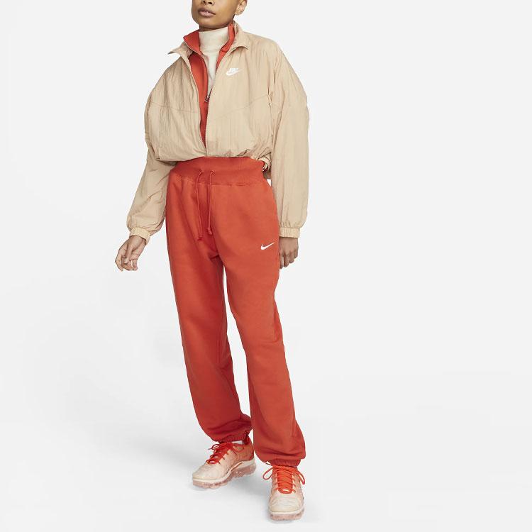 New Nike Sportswear Phoenix Fleece Knitted Sweatpants Women's Orange Red DQ5887-861