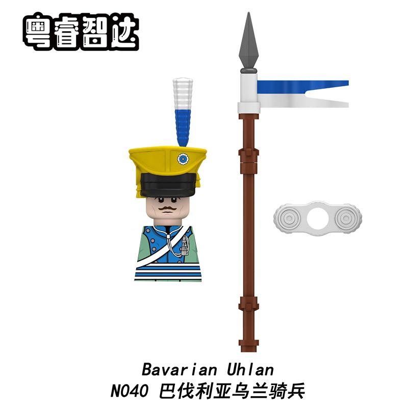 Napoleonic Wars Military Soldiers Building Blocks British France Prussia Cavalry Army Russian Infantry Figures Bricks Kids Toys