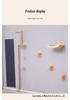 Ceiling-High Solid Wood Cat Tree with Rope Ladder and Jumping Platforms