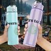 1PC Cheers To 2026 Globe Text Print 750ml Color Plastic Sports Water Bottle Leakproof Flip Straw Lid Suitable for Sports Office Home Use