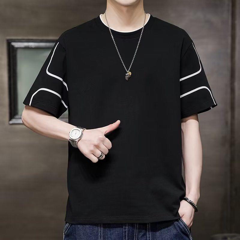 2024 Men's Ice Silk Short Sleeve Round Neck T-shirt - Summer Trend