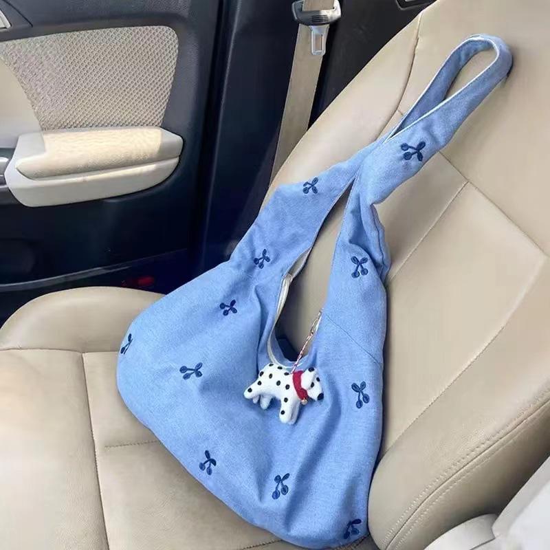 

Нишевая модная сумка под мышкой женская сумка новая высококлассная сумка через плечо в горошек джинсовая сумка-мессенджер для通勤