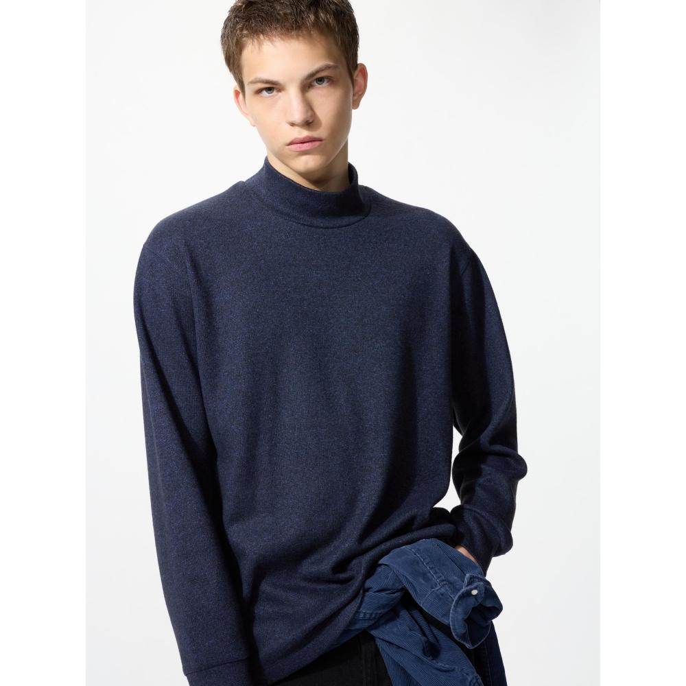 Uniqlo SofT KniT Fleece Mock Neck T