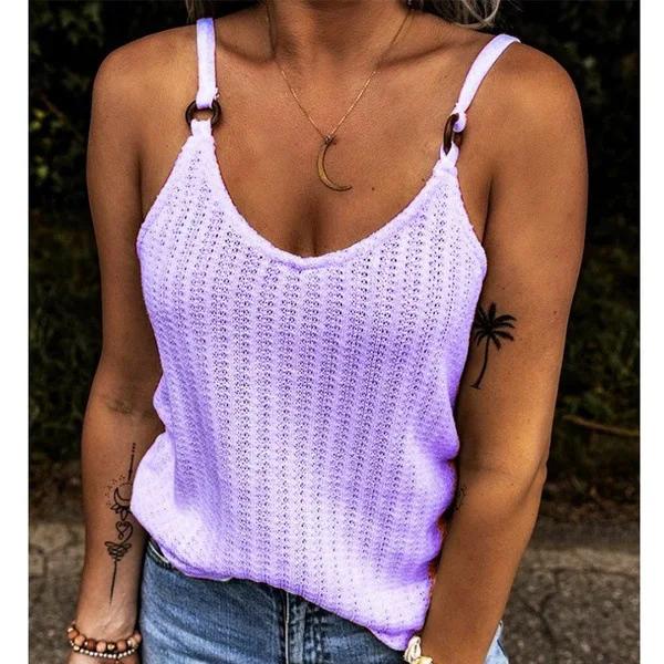 Neue Sommer Damenmode Lässig Ärmellos Rückenfrei Top Einfarbig Träger INS Damen Off-Shoulder Shirt Locker Camisole Tanktops