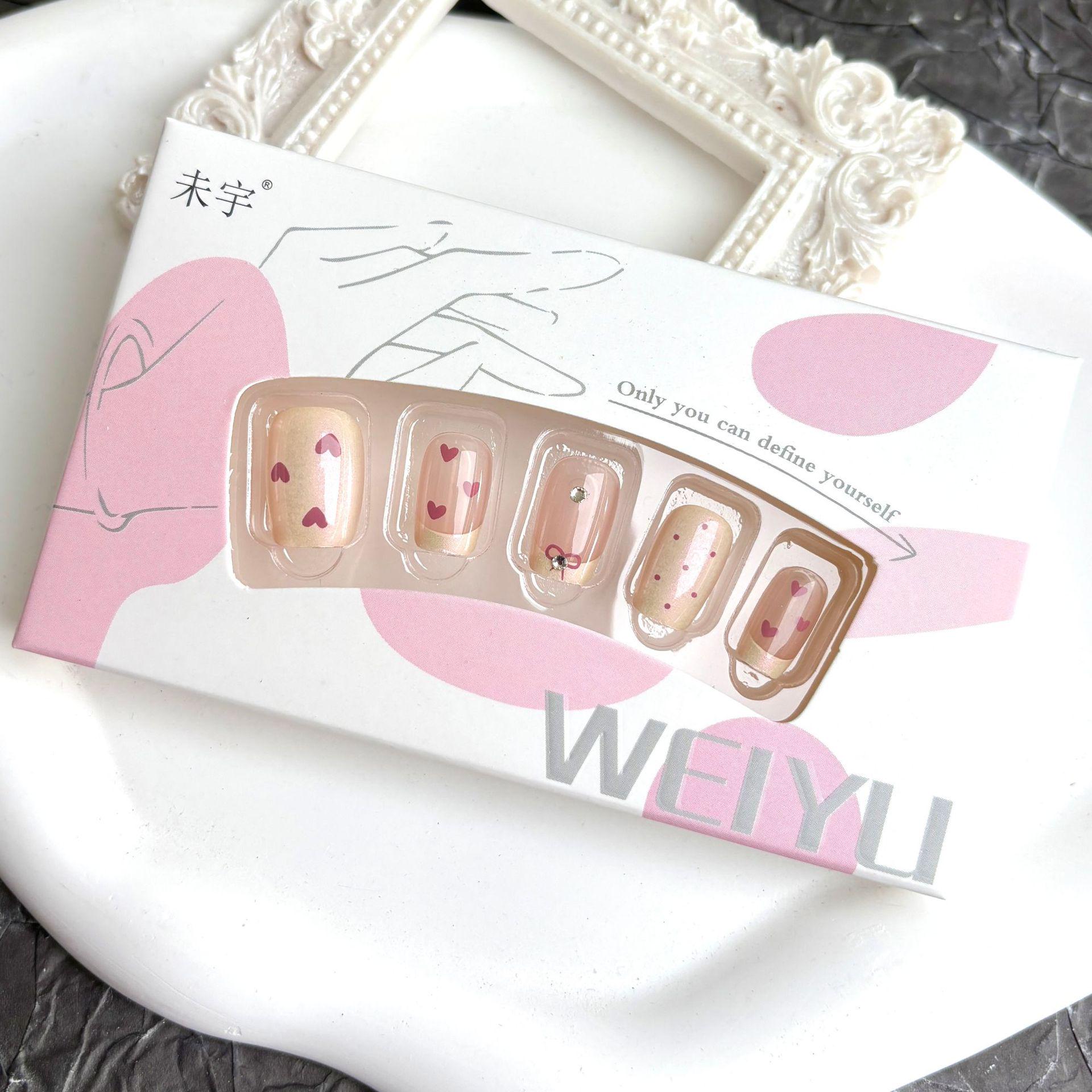 

Молочно-желтые ногти с горошком и бантом, накладные - Элегантные летние наклейки для ногтей в корейском стиле