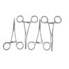 Stainless Steel Hemostatic Forceps - Pet Pliers, Needle Holder, Cupping Clip, Surgical Vascular Tool (Straight & Curved Tips)