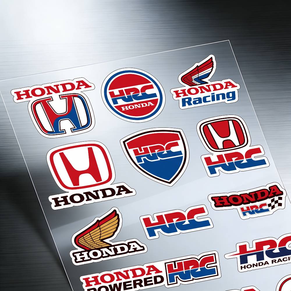 FOR HONDA HRC H WING Motorcycle Reflective Stickers Waterproof Decals for Helmet Scooter Fuel Tank Toolbox Racing XL0