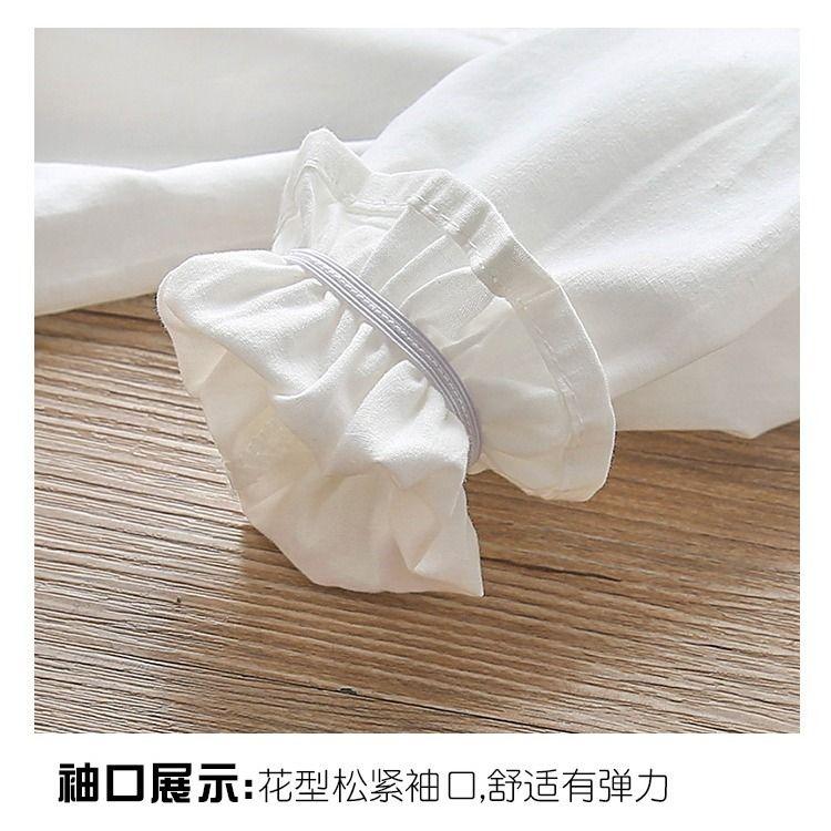 New Spring Toddler Kids Girls White Shirt LongSleeve Cotton Lace Children Girl Tops Blouse KidsClothes
