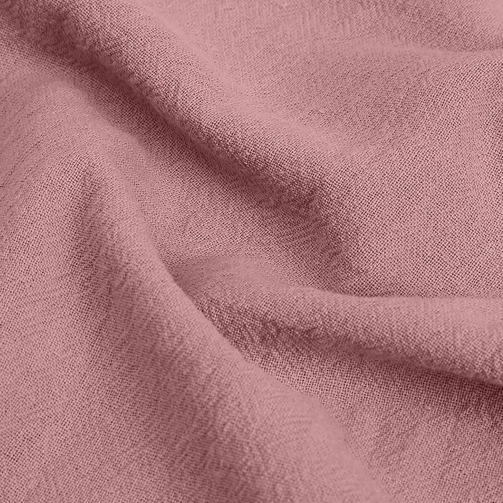 Fashion Solid Color Cotton Linen Fashion Loose High Waist Casual Pants For Women