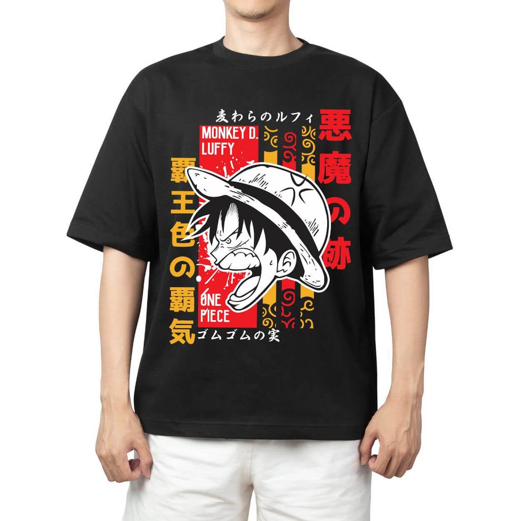2026 New One Piece Monkey D Luffy Haki Gear 5 Printed Short Sleeve Tshirt Mens and Womens Tshirt Mens Tops Sports Tshirt