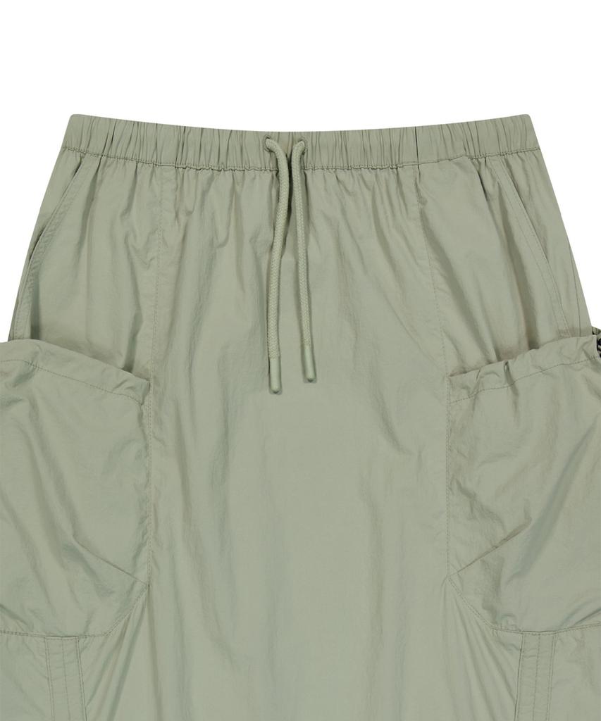 OFFGRID Nylon Shirred Panel Skirt - Light Khaki