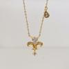 French~ Vintager Iris Necklace Female Water Drop Light Luxury Niche High Sense Medieval High Carbon Diamond Collarbone Chain 2026