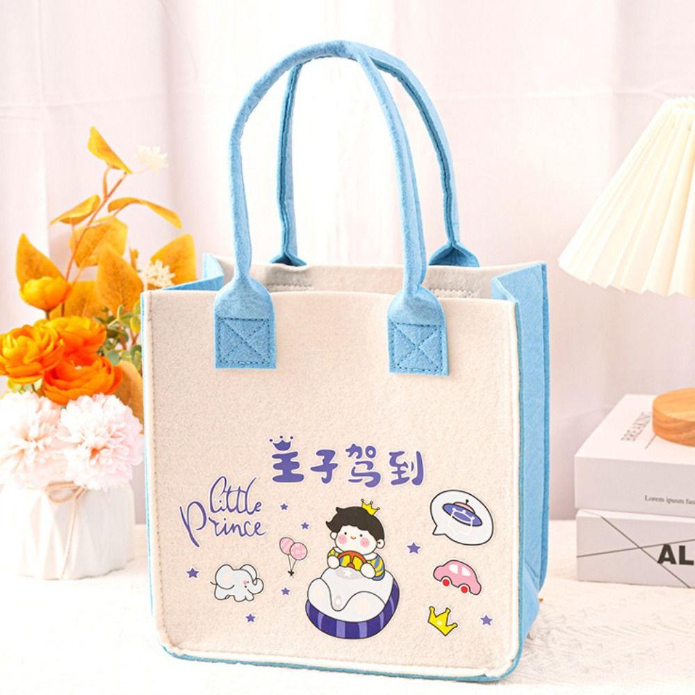 

Large Capacity Shoulder Bag Felt Tote Bag Durable Handbag Women Girls