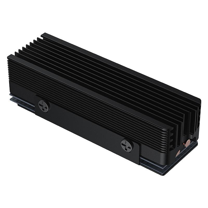 

SSD-V3 2280 M.2 Твердотельный накопитель с двумя тепловыми трубками Полностью алюминиевый жилет с решеткой NVMe Высокоэффективный радиатор Игровые аксессуары чёрный