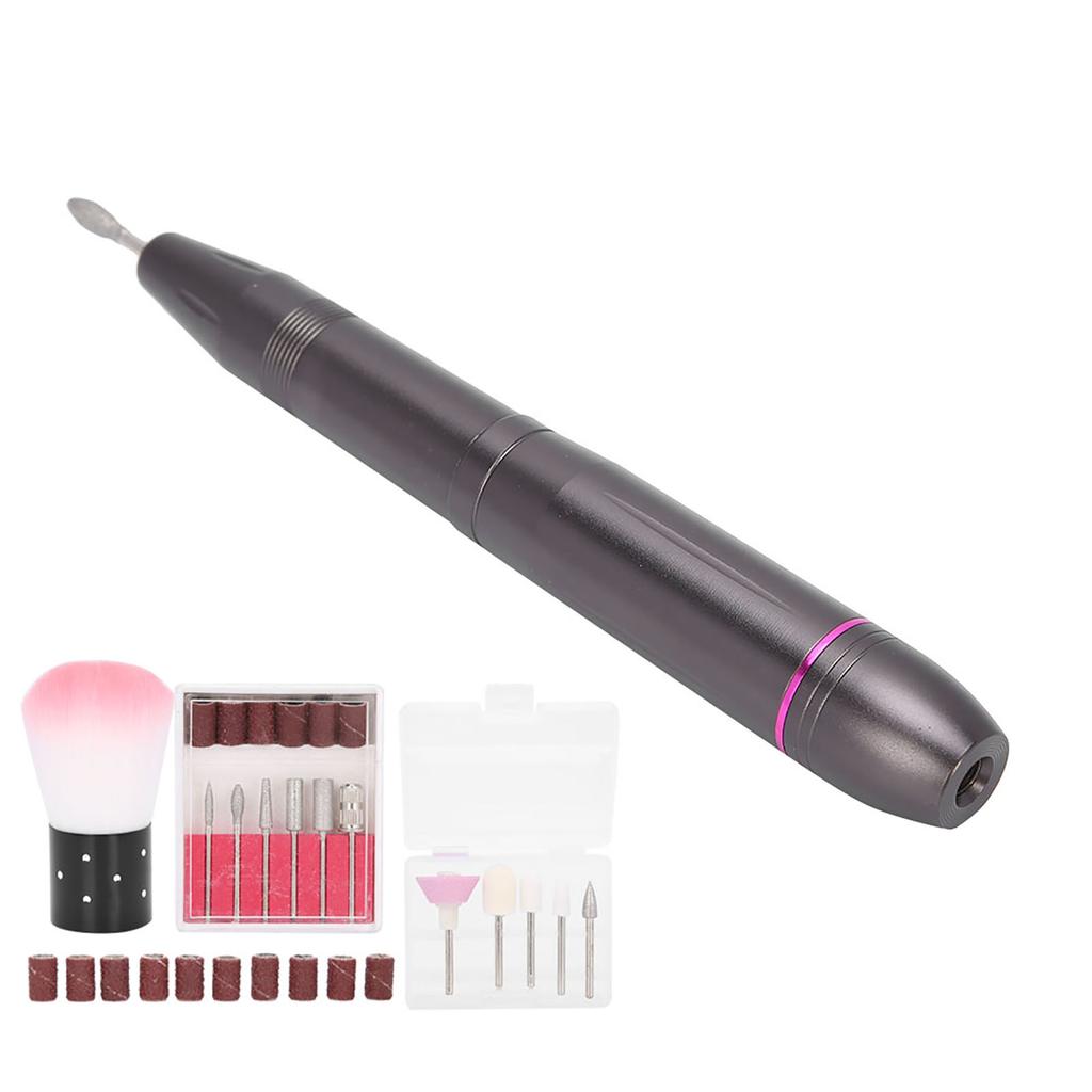 Nail Drill Pen Electric Nail Grinder Polisher Kit Portable Polishing Manicure Tool