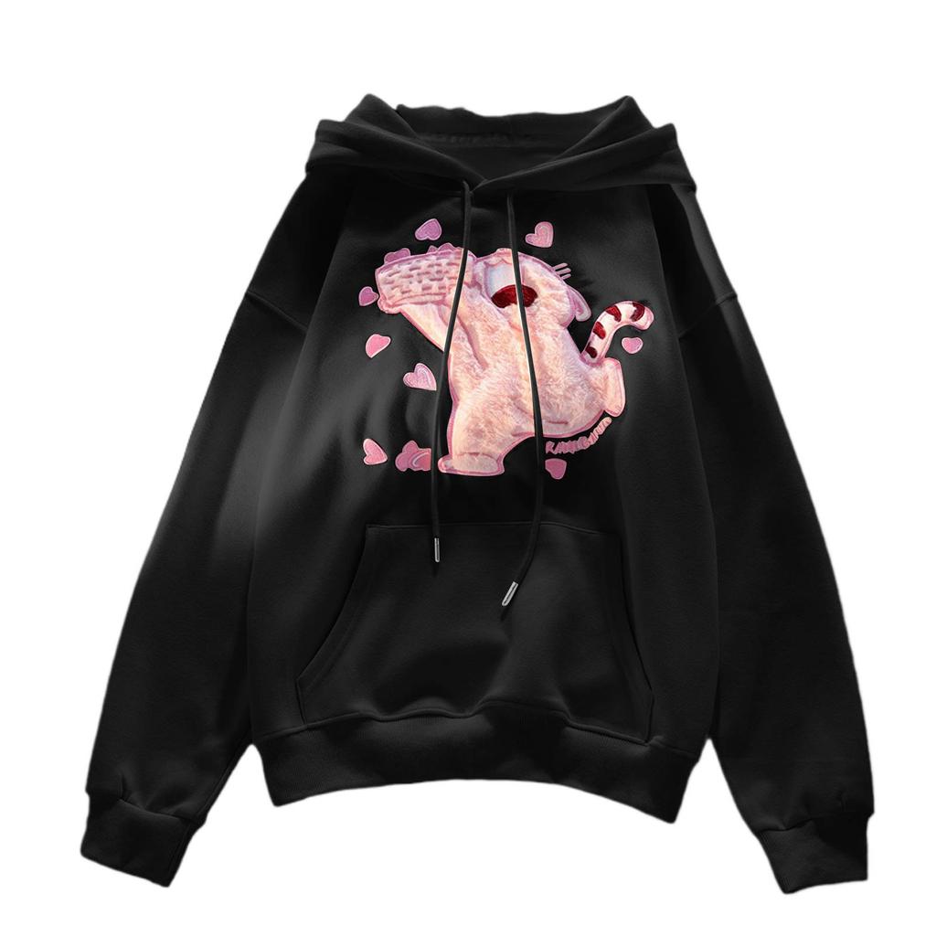 Ladies Fashion Casual Long Sleeve Round Neck Hoodie Pullover Top With  Pockets