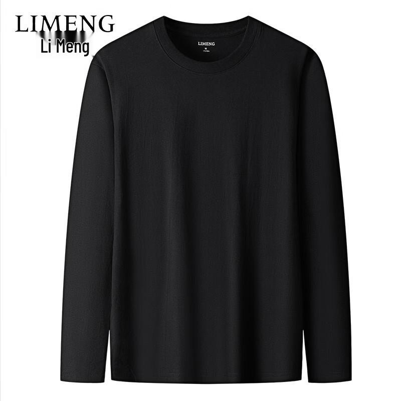LIMENG Unisex Solid Cotton Round Neck T-Shirt