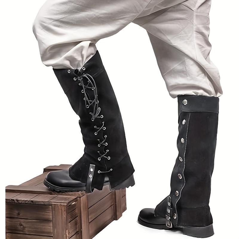Medieval Pirate Boots Gabriel Sudes Boot Covers Renaissance Gaiters Shoe Covers for Halloween Cosplay Party Stage Props