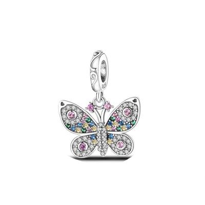 New Sparkling Heart Wings Beer Dangle Charm Bead Fit Original Fashion Bracelet Pendant Diy Jewelry For Women