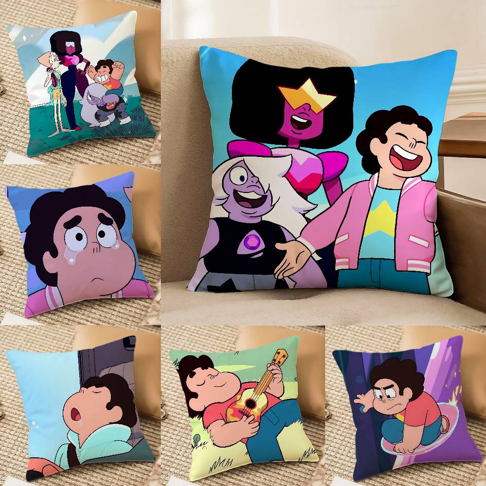 S-Steven AnimeUniverse Pillow Case Anti-dustmite Pillowcase Invisible zipper silky Sofa cushion cover