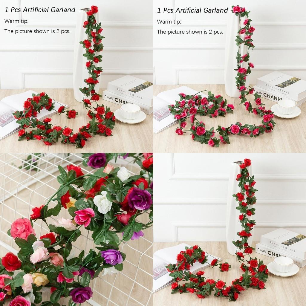 Vibrant 2.5m Artificial Flowers Spring Small Peony Ivy Leaf Vine Perfect For Wedding Decorations