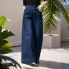 2025 Fleece-Lined High-Waisted Wide-Leg Jeans: Women's Slimming Cropped Pants for Autumn/Winter