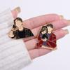 Cartoon Eyecatching Character Brooches Colorful Alloy Pins For Trendsetting Fashion