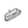 Stainless Steel Butter Dish HighGloss Dessert Bread Cheese Cake Box Food Storage Box with Lid