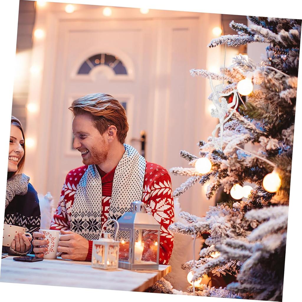 ARTIBETTER 2pcs Christmas Ornaments Acrylic Hanging Ornaments Xmas Hanging Pendant Christmas Tags Plush Ballet Necklace Dolls for Girls Acrylic Skirt