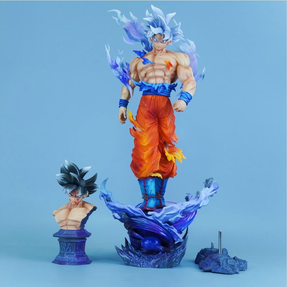 

42cm/16.54in Anime Dragon Ball Figure Ultra Instinct Goku Action Figures Pvc Statue Desktop Ornamen Collection Model Toys Gifts Round Sensory