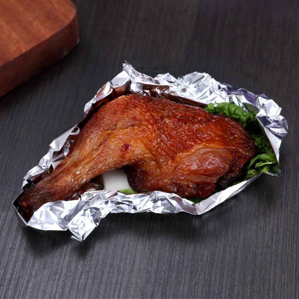 1 Roll Disposable Tin Foil Wrapper Thickened Aluminum Foil Paper Roll Baking Tinfoil  Air Fryer