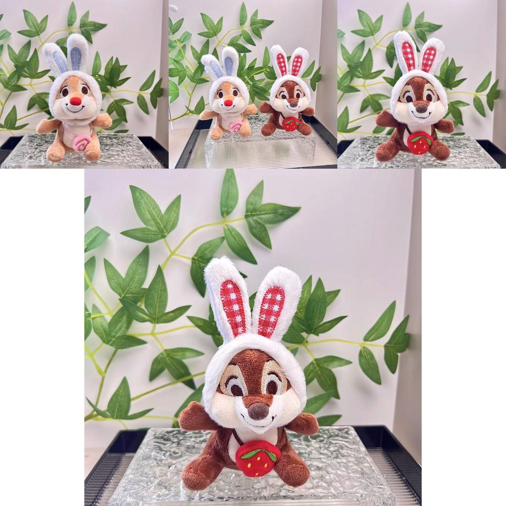 Cute Cartoon Plush Squirrel Keychain Soft Toy Accessory For Bags And Keys