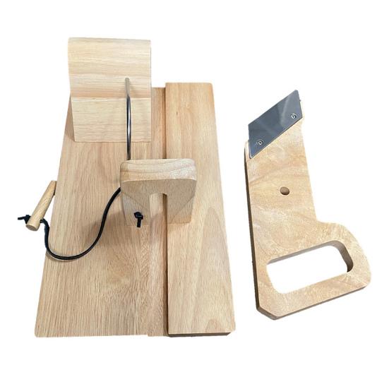 Ham Cutter Stainless Steel Sausage Slicer Wooden Handle Fruit Vegetable Food Cutter Multi-purpose Kitchen Gadget