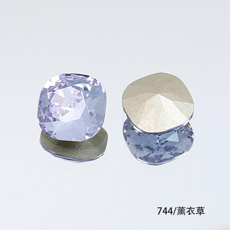 

10 шт. стеклянное сверло K9 с наконечником снизу, толстое квадратное сверло специальной формы для ногтей, аксессуары для одежды 12*12mm